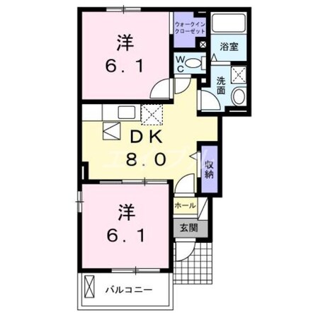 サンメゾン郡Ａの物件間取画像